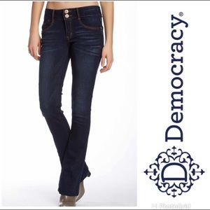 Democracy Rebel Barely Boot Jeans, NWOT
